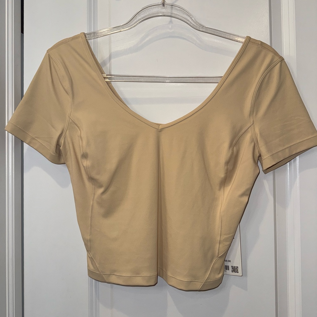 Lululemon Align Tee - Tan Crop Top 6